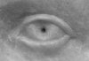 Auge, Ausschnitt Marmorskulptur von Christus im Olymp, Max Klinger