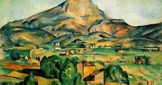 Der Mont Sainte-Victoire von Bellevue gesehen, um 1885, Öl auf Leinwand, Paul Cézanne 