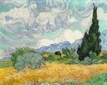 Landschaft mit Zypressen bei Arles, 1889, Öl auf Leinwand, Vincent van Gogh 