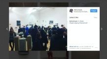 Klassenausstellung, hinten Geradenbild, gefunden auf Instagram, User flohrschuetz