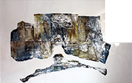 IX-VII-MMXII, Collagraphie und Lack auf PVC-Folie, 200 x 350 cm, Katrin König