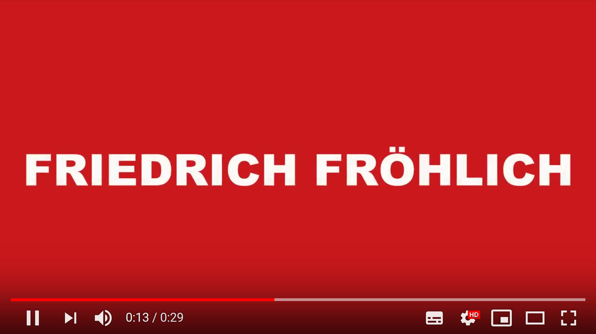 Friedrich Fröhlich: Friedrich Fröhlich Promo